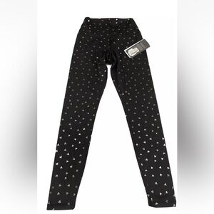 NWT  Glyder Triangle Print Yoga Legging High Power 2 -black   Size XS